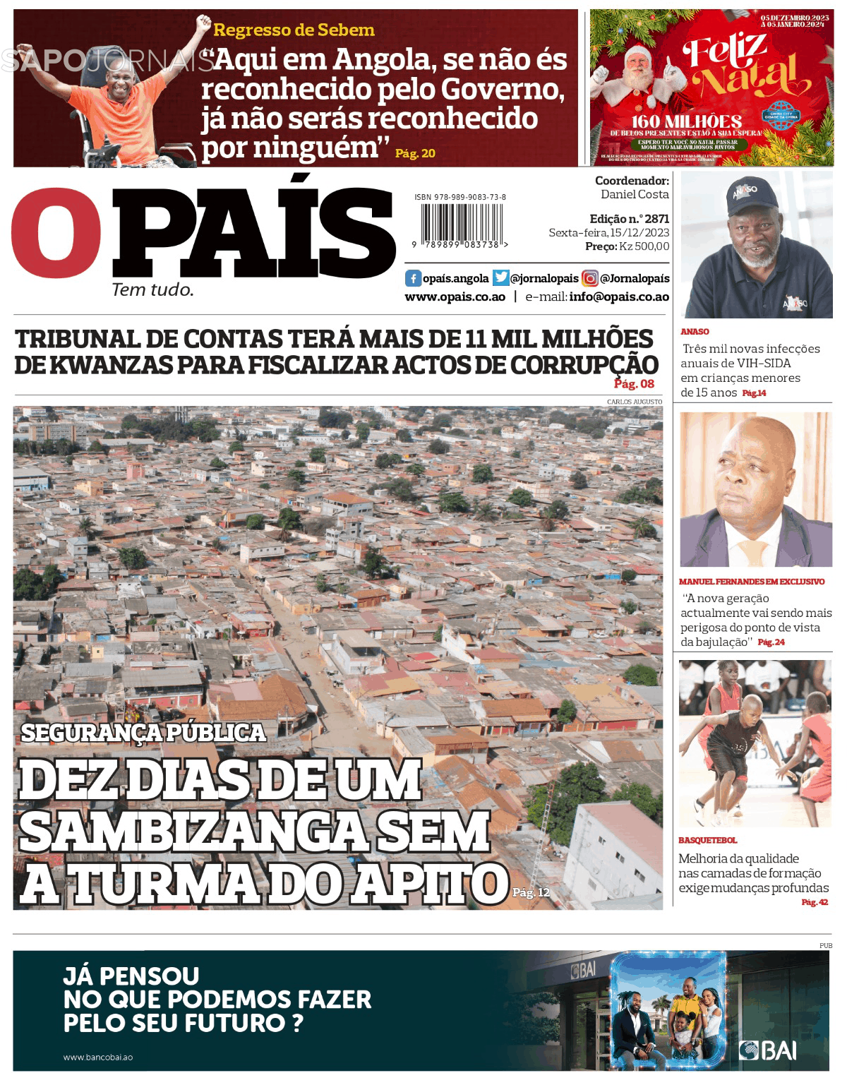 O País (15 Dez 2023) - Jornais E Revistas - SAPO.pt - Última Hora E ...