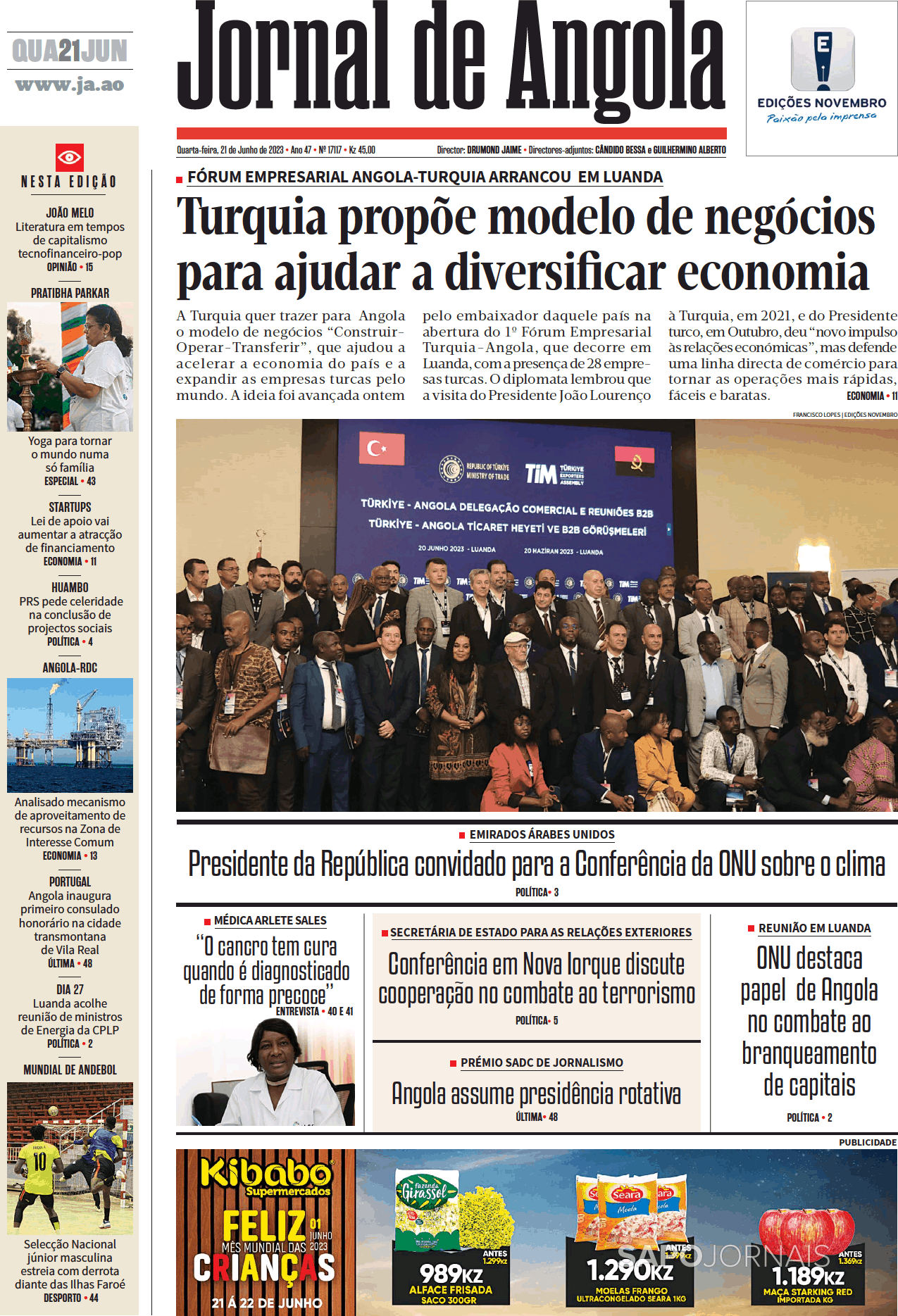 Jornal De Angola (21 Jun 2023) - Jornais E Revistas - SAPO.pt - Última ...