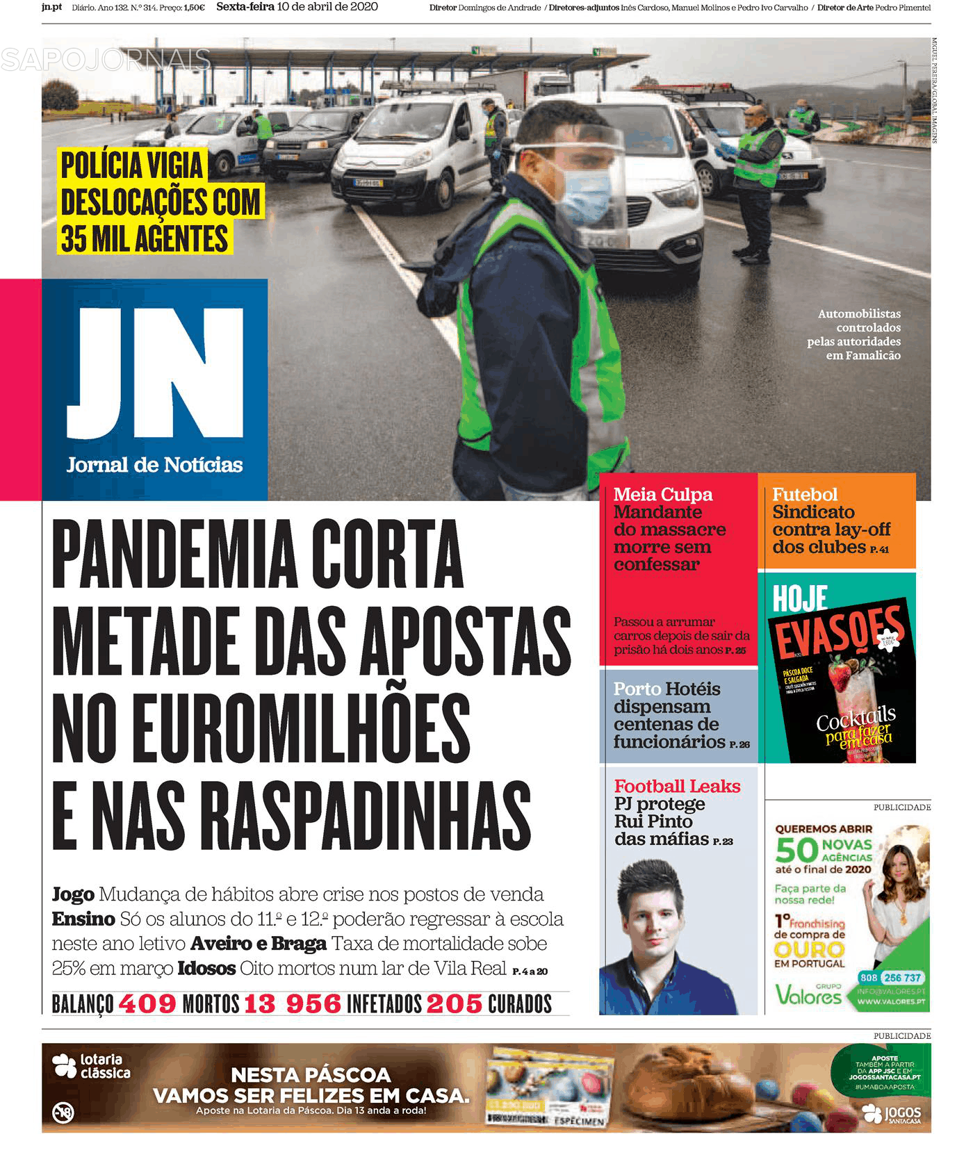 Jornal De Notícias 10 Abr 2020 Jornais E Revistas Sapopt Última Hora E Notícias De Hoje 8261