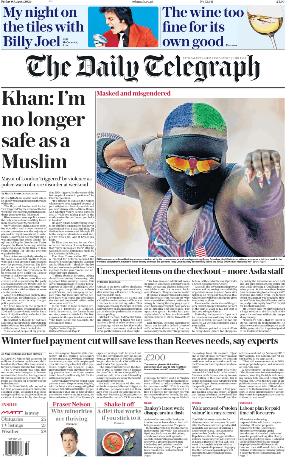 The Daily Telegraph (9 Ago 2024) - Jornais E Revistas - Sapo.Pt ...