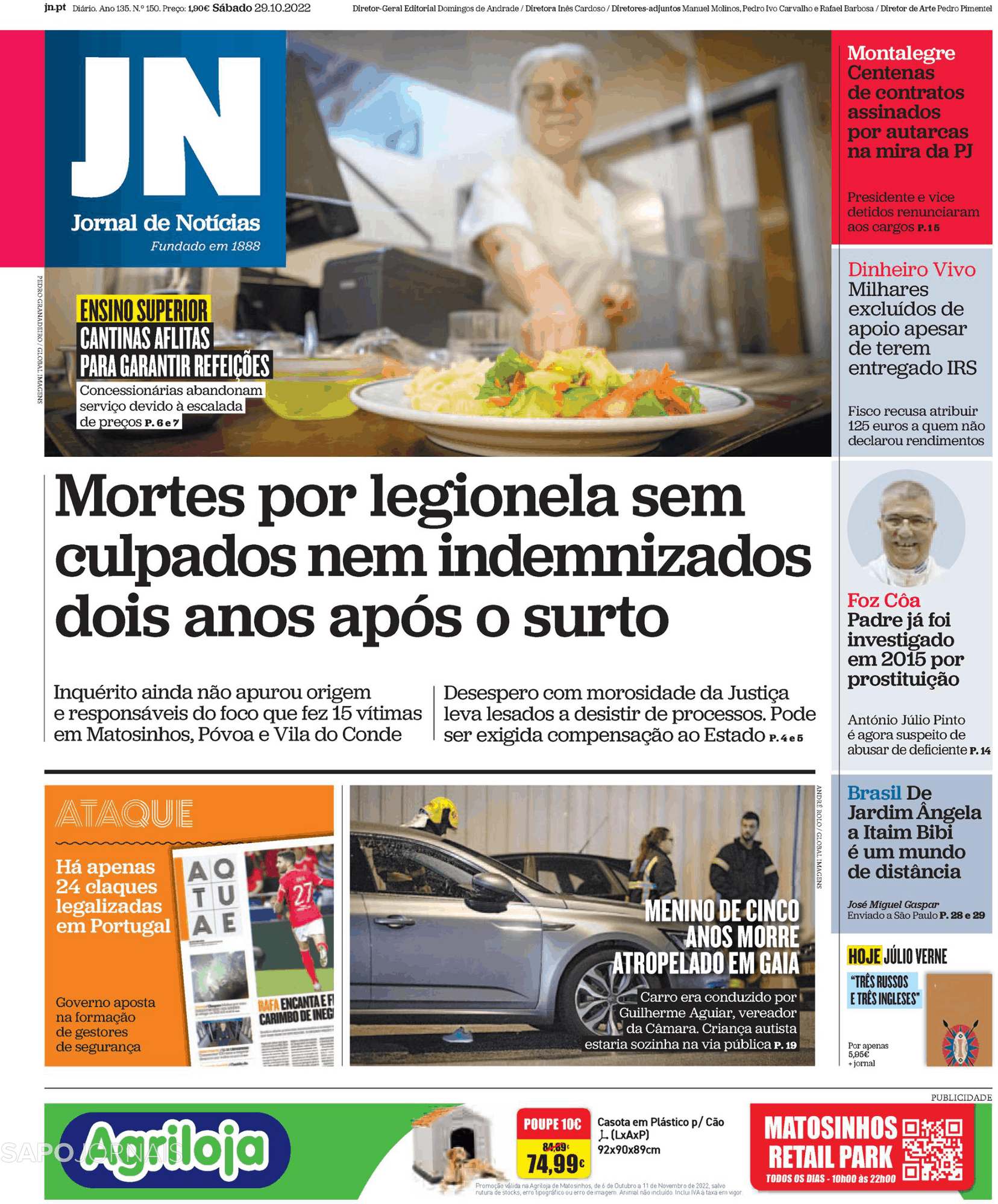 Jornal De Notícias 29 Out 2022 Jornais E Revistas Sapopt Última Hora E Notícias De Hoje 6239