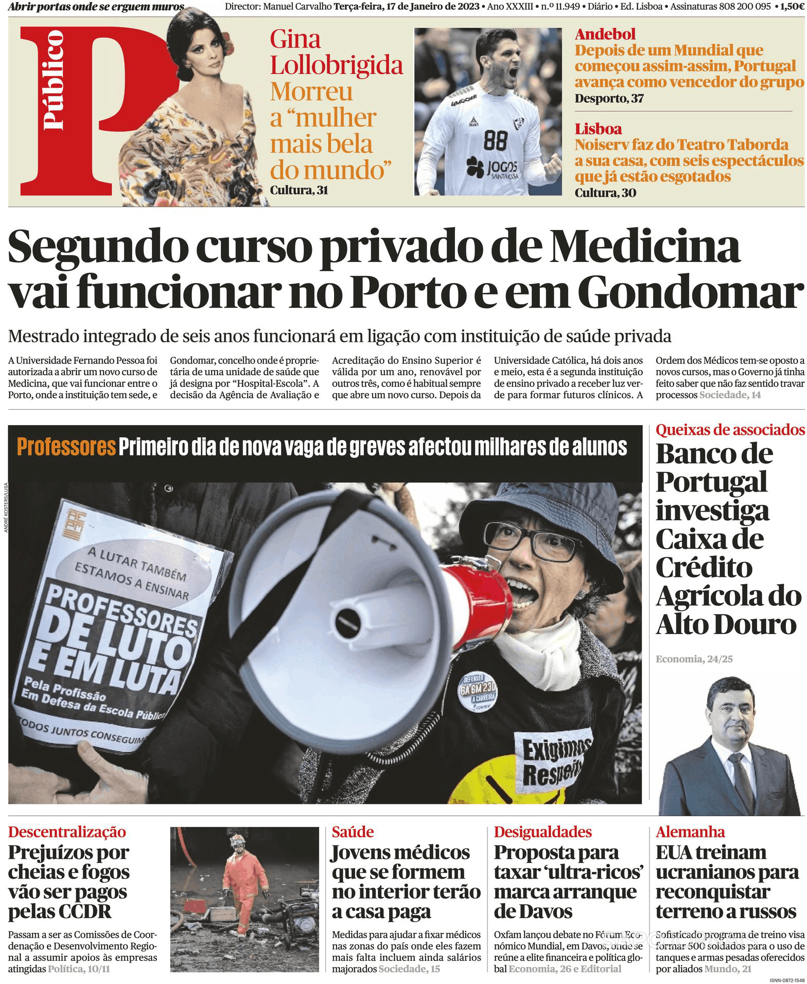 Público 17 Jan 2023 Jornais E Revistas Sapopt Última Hora E Notícias De Hoje