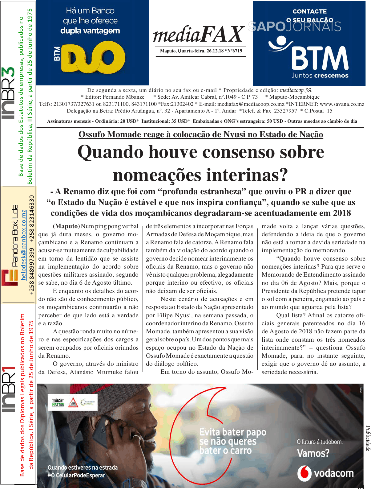 Mediafax dez Jornais e Revistas SAPO pt Última hora e notícias de hoje