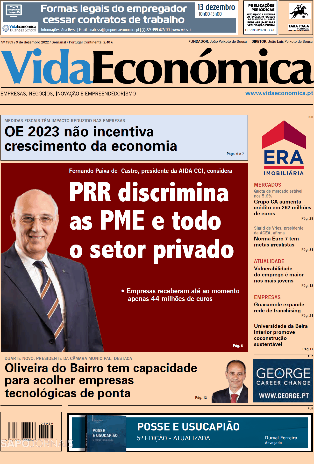 Vida Económica 9 Dez 2022 Jornais E Revistas Sapopt Última Hora E Notícias De Hoje 0562