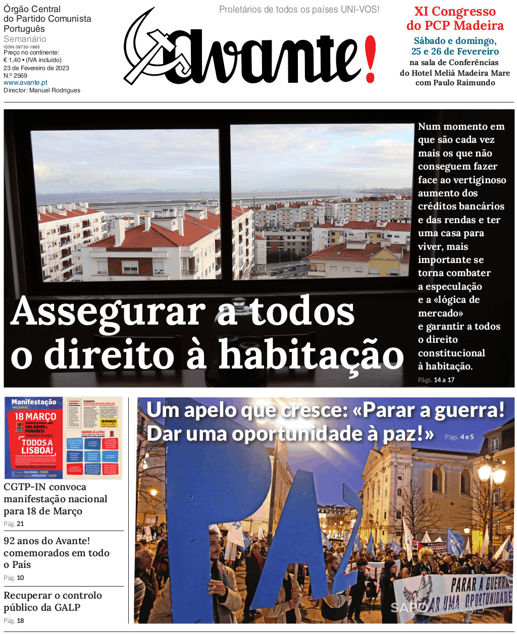 Avante 22 Fev 2023 Jornais E Revistas Sapo 24 2620