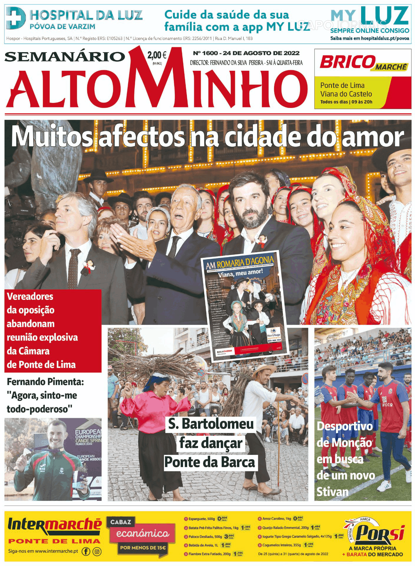 Jornal Alto Minho 24 Ago 2022 Jornais E Revistas Sapopt Última Hora E Notícias De Hoje 4665