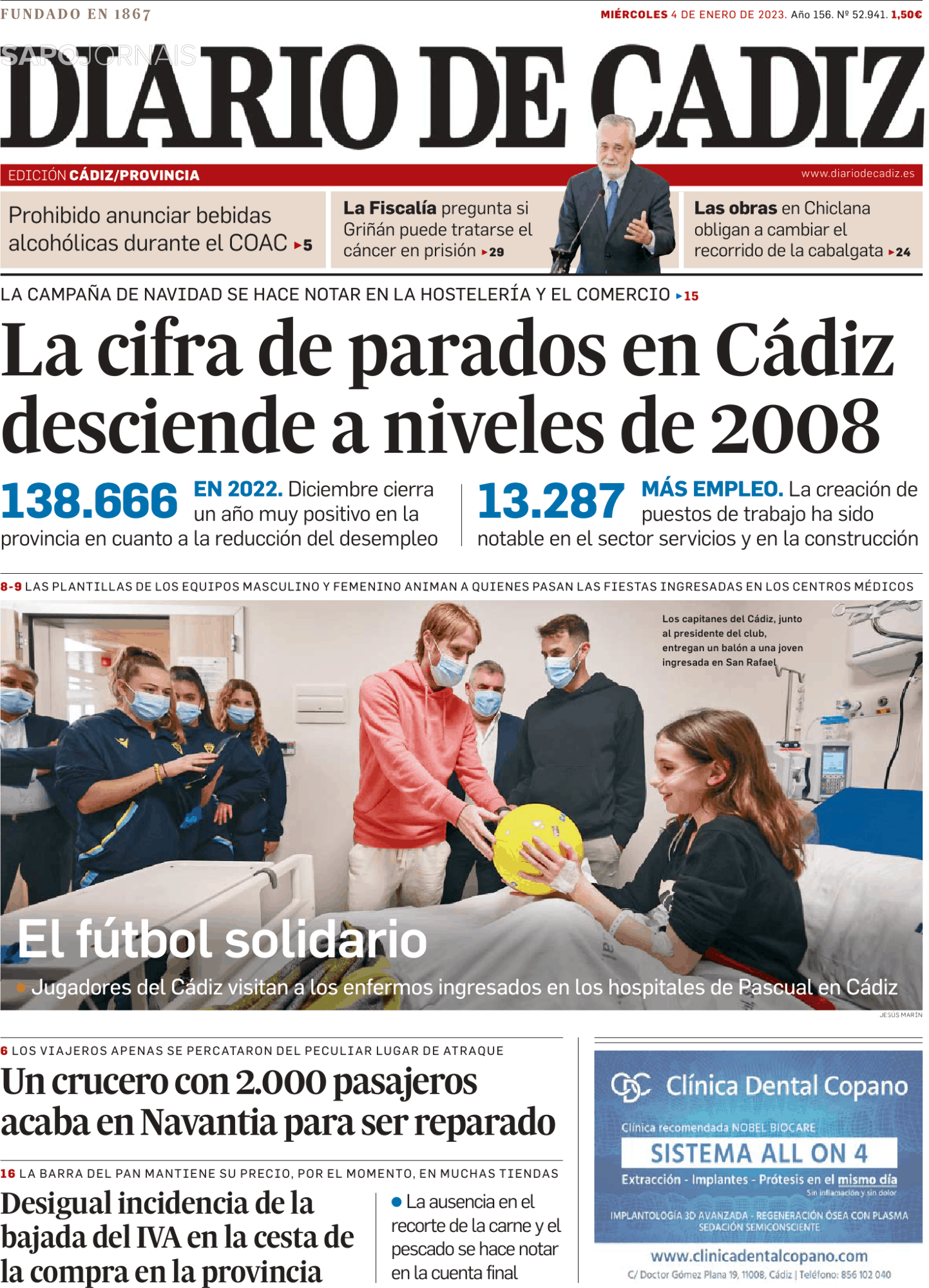 Diario De Cádiz (4 Jan 2023) - Jornais E Revistas - SAPO.pt - Última ...