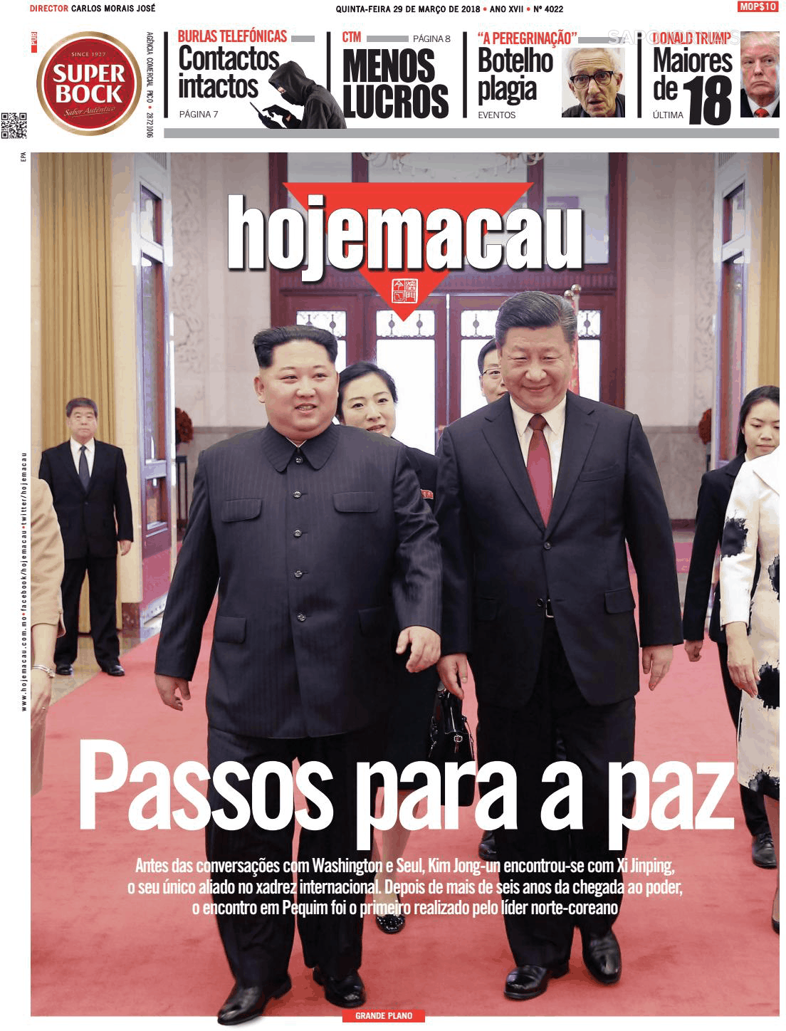 Hoje Macau 29 Mar 2018 Jornais E Revistas Sapopt Última Hora E Notícias De Hoje 8651