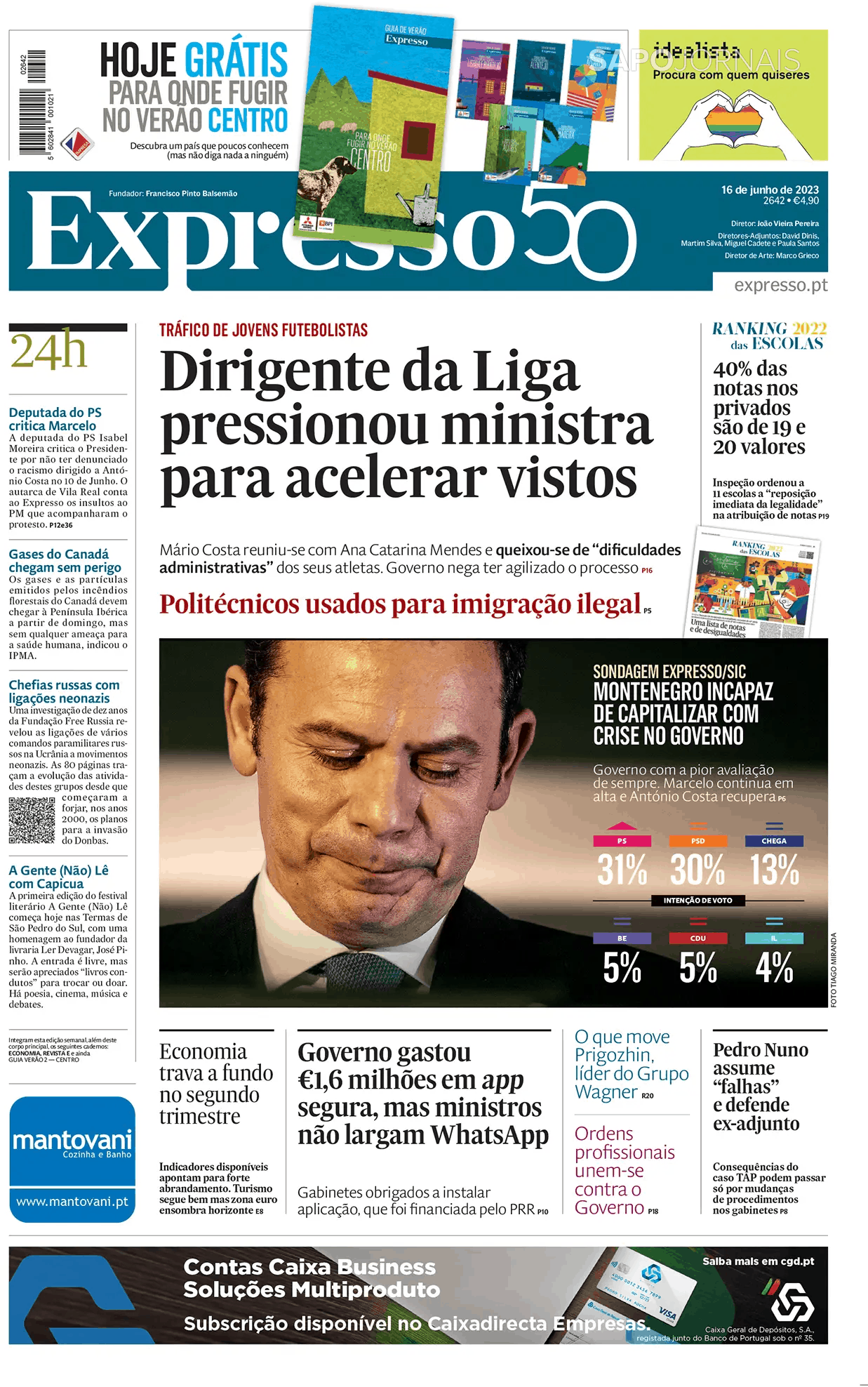 Expresso 16 Jun 2023 Jornais E Revistas Sapopt Última Hora E Notícias De Hoje 0110