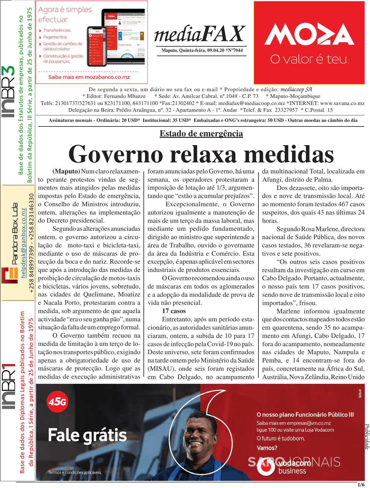 Mediafax Abr Jornais E Revistas Sapo