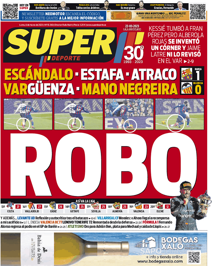 Super Deporte 6 Mar 2023 Jornais E Revistas Sapopt Última Hora E Notícias De Hoje 5112