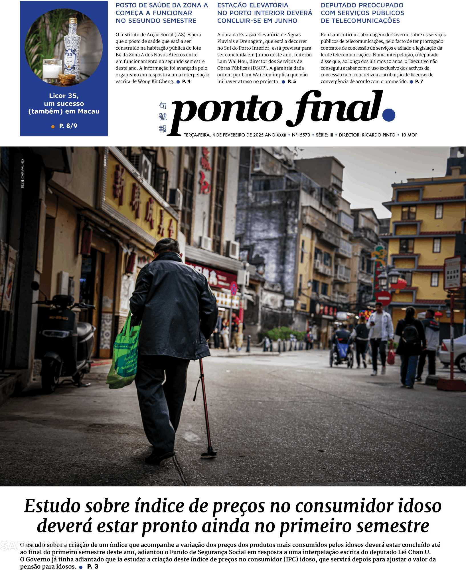 Ponto Final (4 fev 2025) Jornais e Revistas SAPO.pt Última hora e