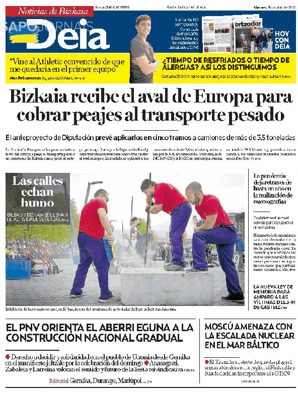 Deia-Noticias De Bizkaia (15 Abr 2022) - Jornais E Revistas - SAPO.pt ...