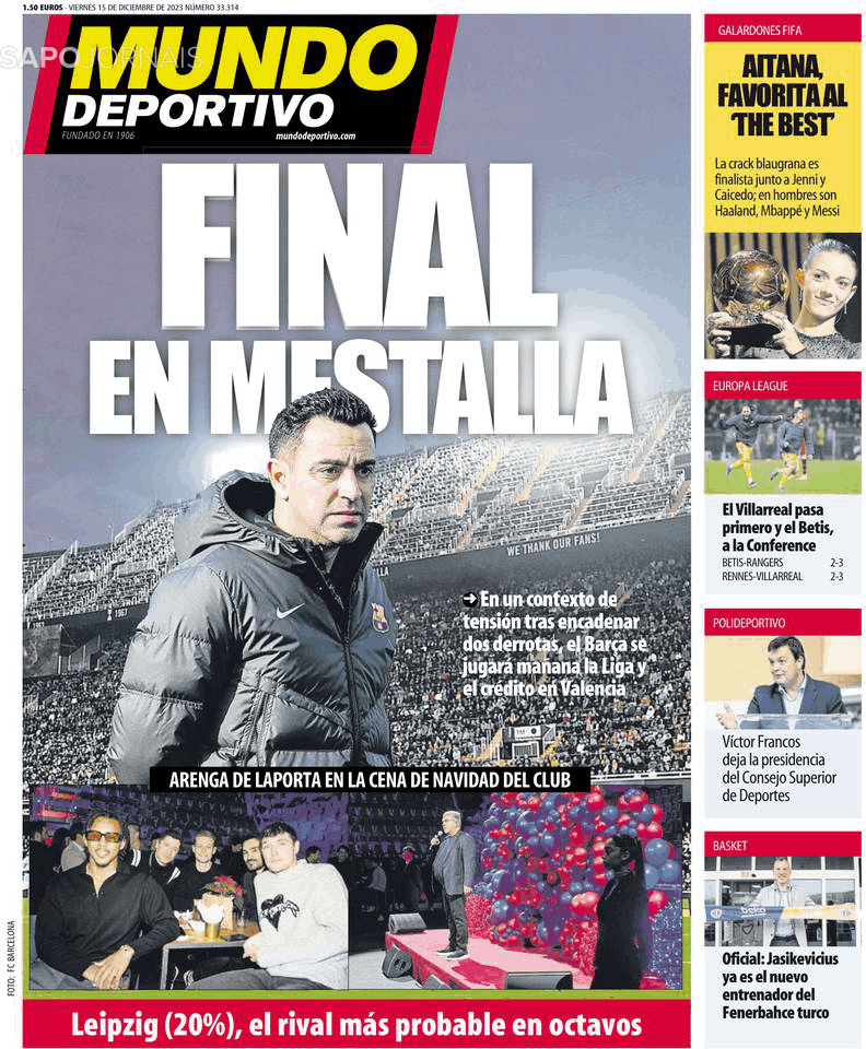 Mundo Deportivo (15 Dez 2023) - Jornais E Revistas - SAPO.pt - Última ...