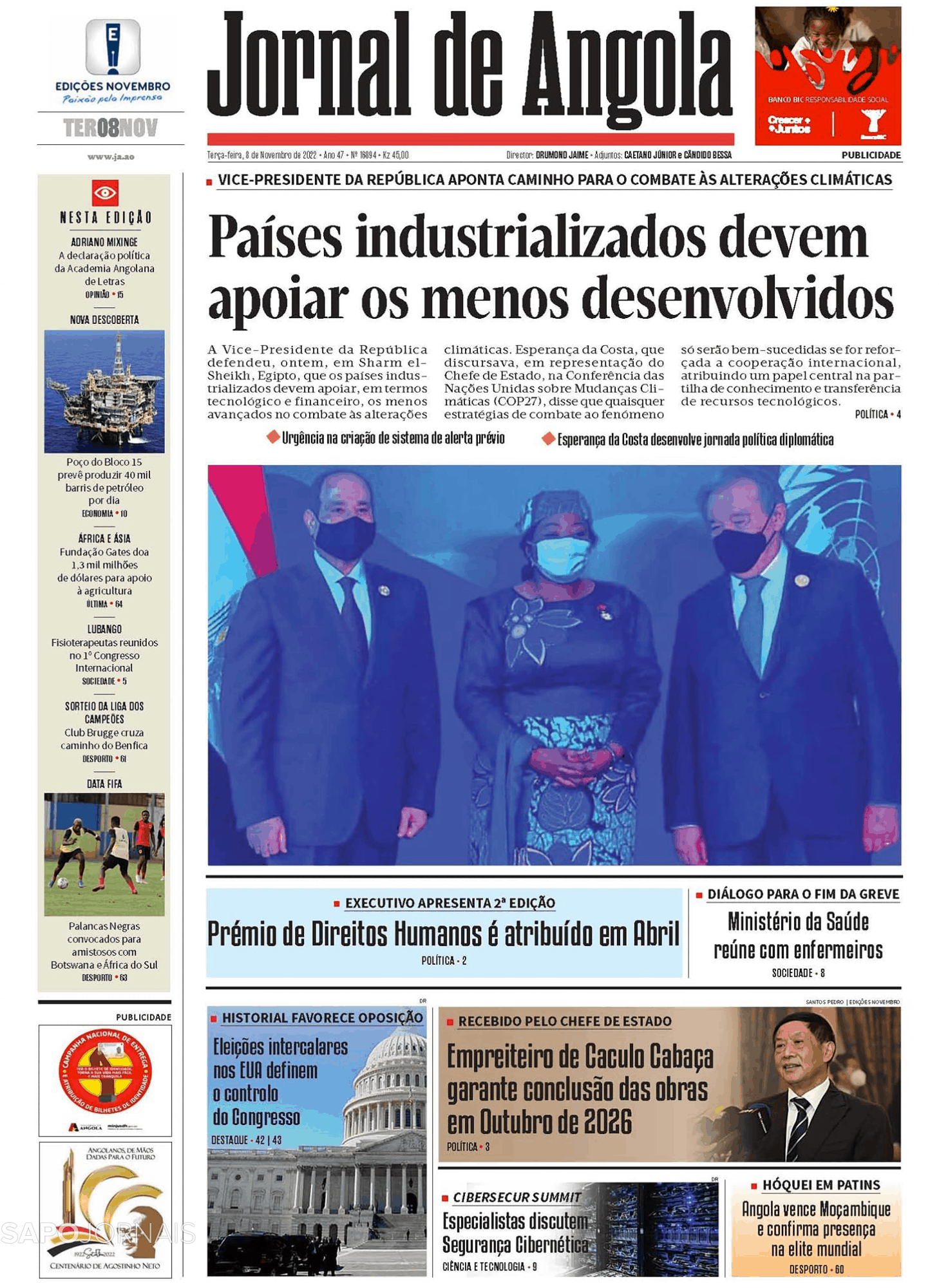 Jornal De Angola 8 Nov 2022 Jornais E Revistas Sapopt Última Hora E Notícias De Hoje 0671