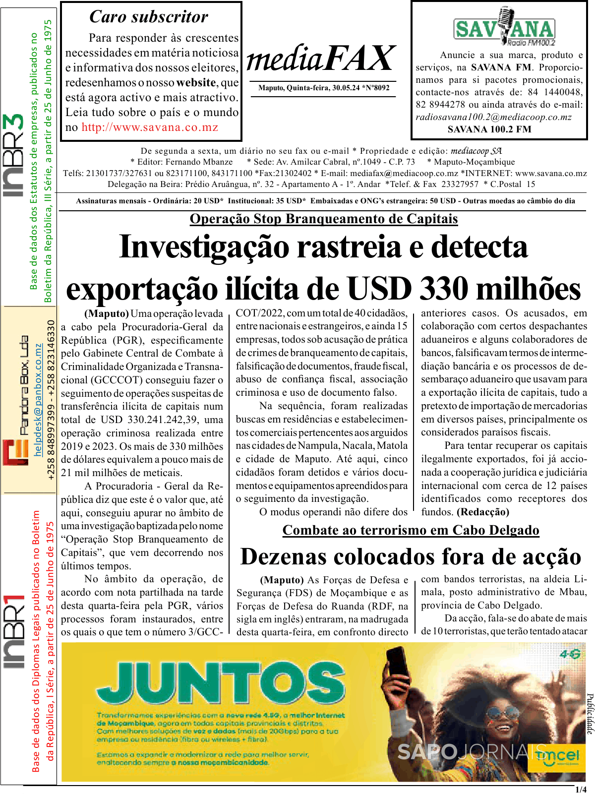 Mediafax (30 mai 2024) - Jornais e Revistas - SAPO.pt - Última hora e  notícias de hoje atualizadas ao minuto