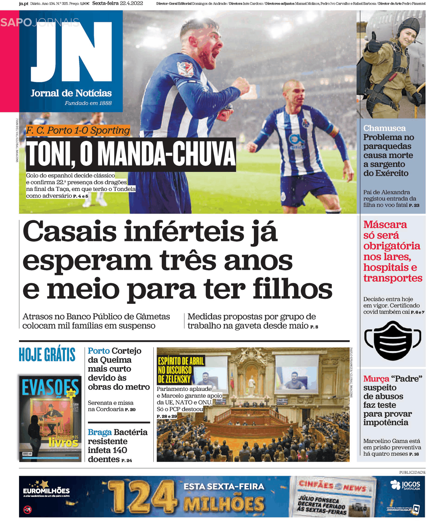 Jornal de Notícias abr Jornais e Revistas SAPO Brasil