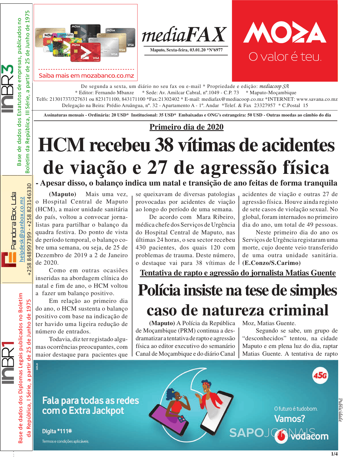 Mediafax Jan Jornais E Revistas Sapo Pt Ltima Hora E Not Cias De Hoje